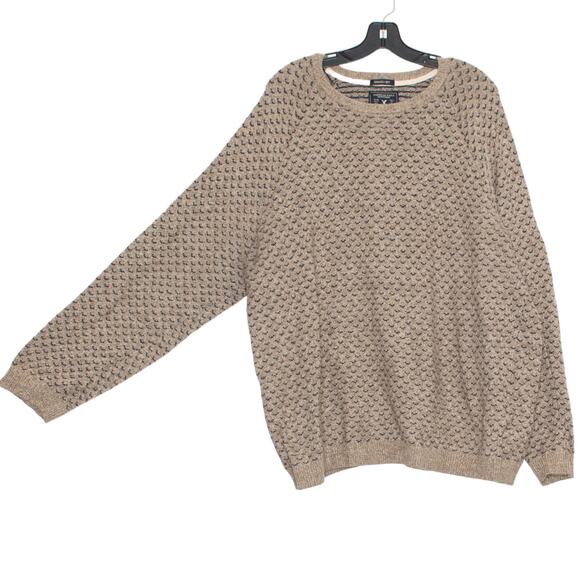 American Eagle Mens Sweater Wool Blend Seriously Soft Grandpa Brown Size XXL IZ - Picture 5 of 5